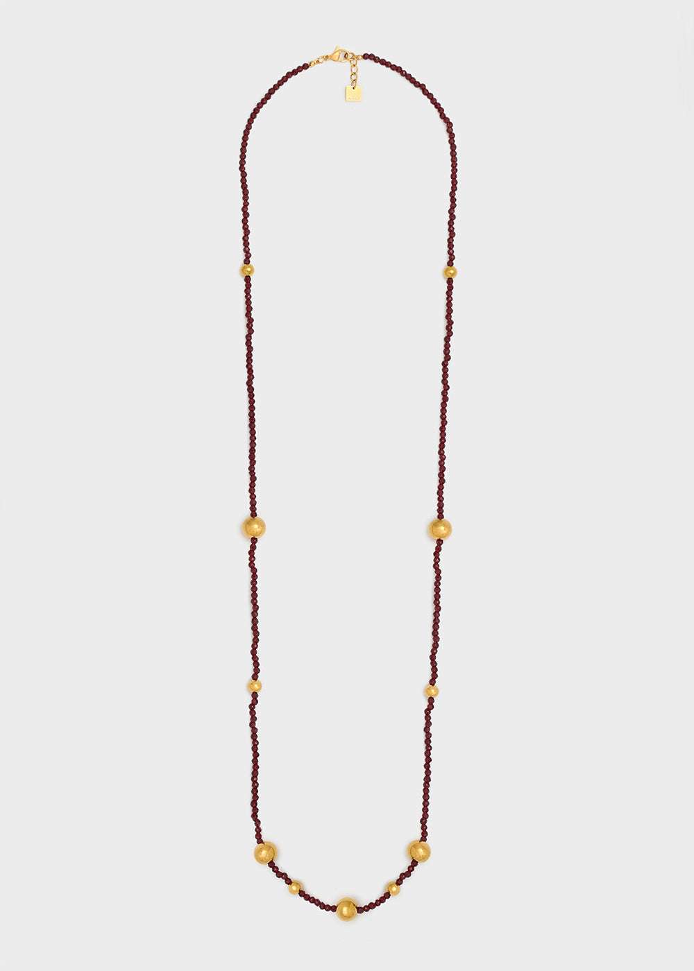 COLLANA LEA PERLINE E SFERE ORO\BORDEAUX NALÍ