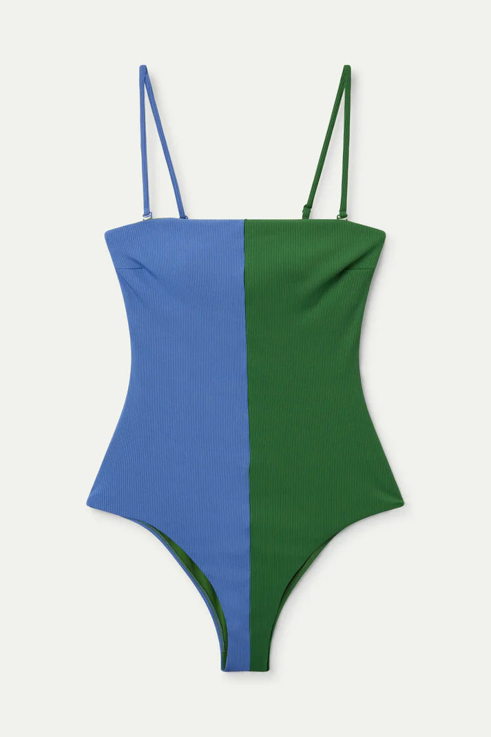 COSTUME INTERO BICOLORE VERDE BLUE COMPANIA FANTASTICA