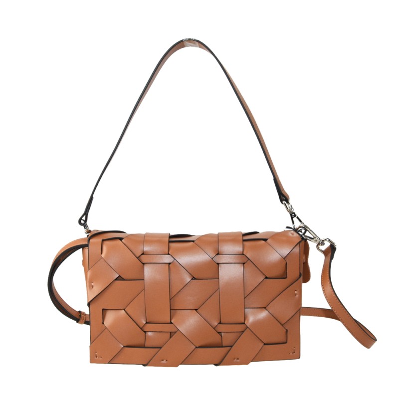 Borsa a Spalla Intreccio Couture cuoio SARTORIA REVERBERI