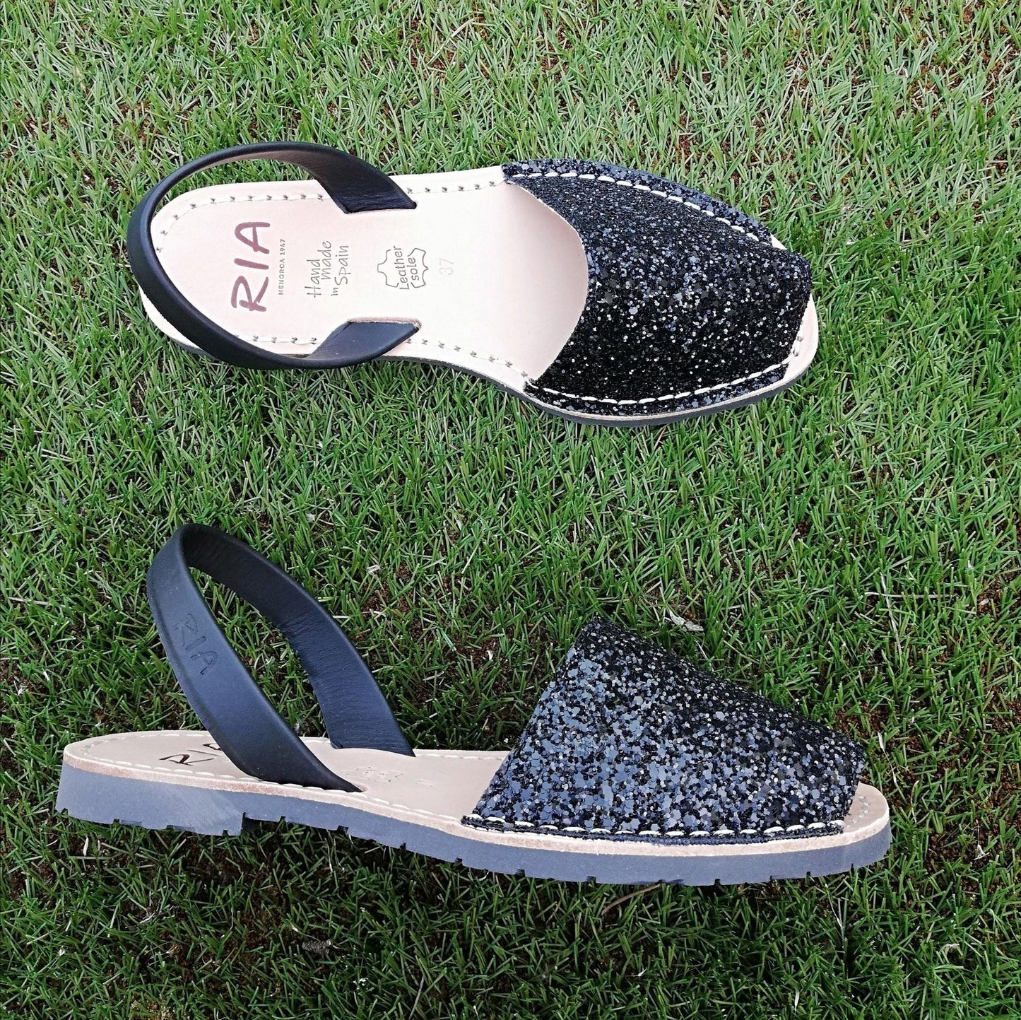 MINORKINA GLITTER NERO RIA