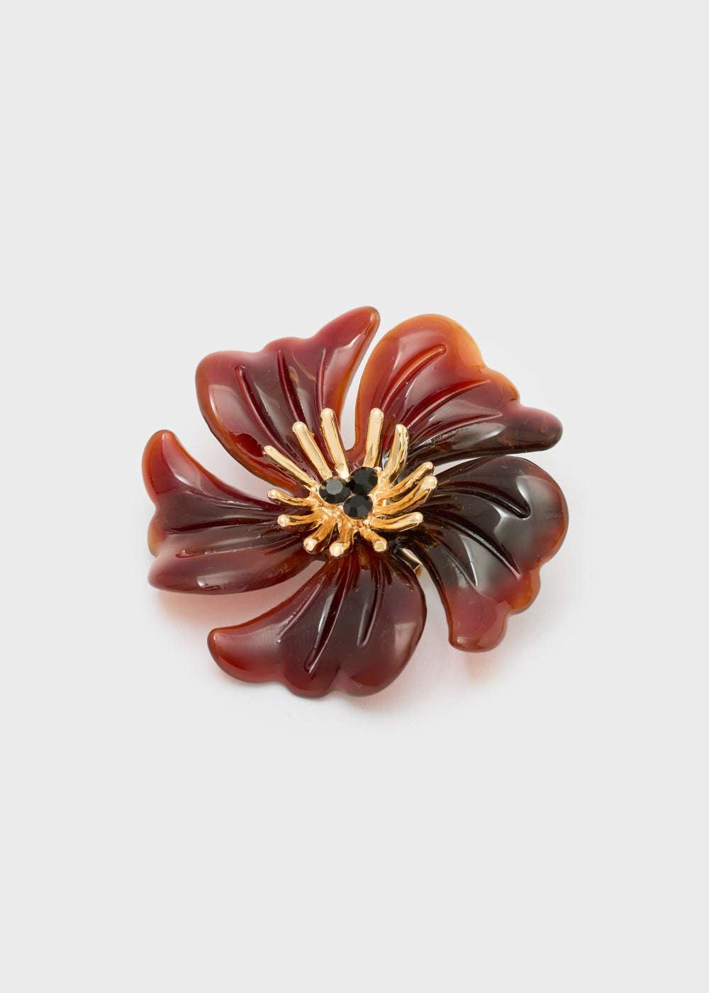 SPILLA FLOWER CON PIETRE RESINA CAFFE’ NALÍ