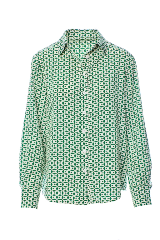 CAMICIA GEOM Green ANONYME DESIGNERS