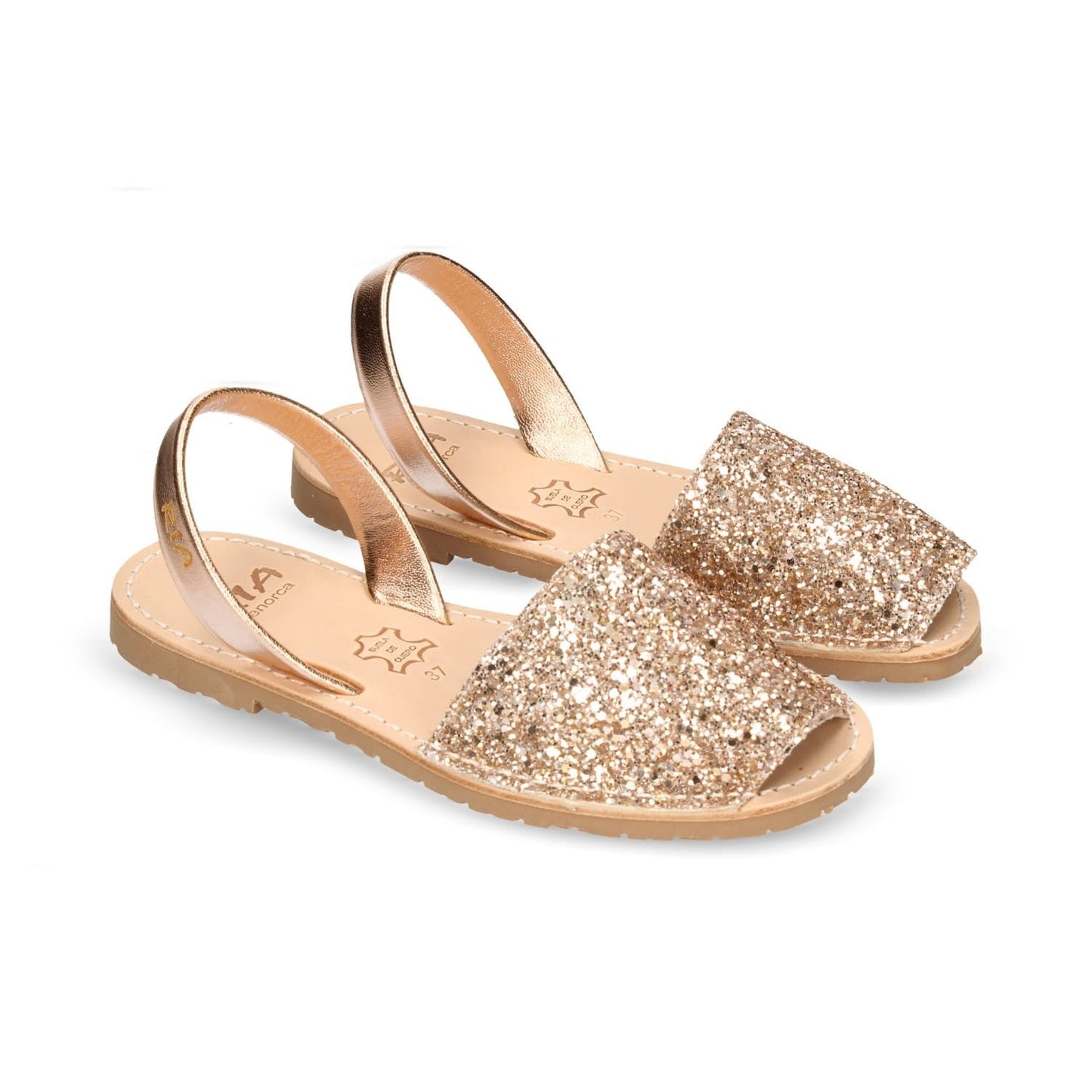 SANDALI MINORCHINI DA DONNA MARBELLA GLITTER PEACH RIA