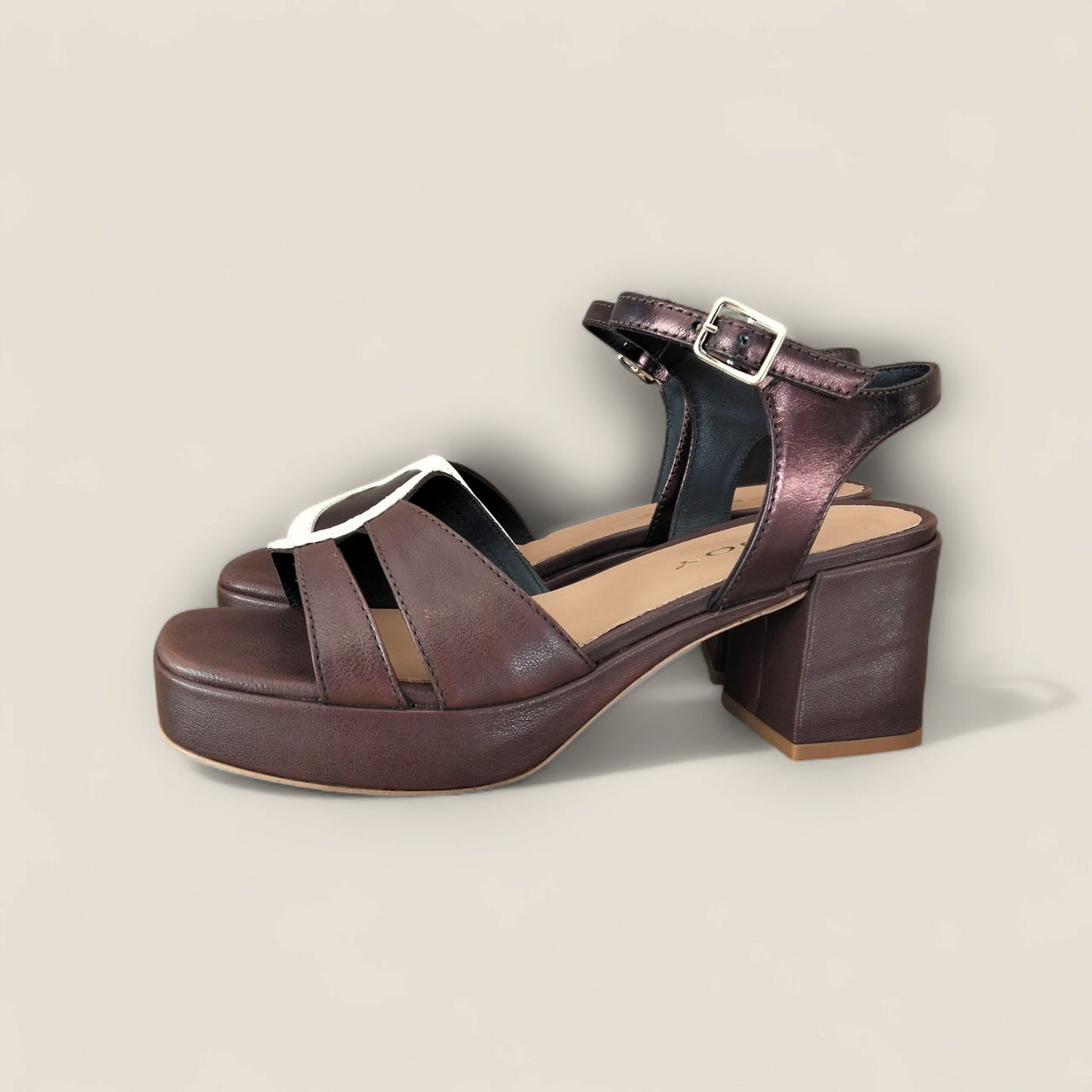 SANDALO BICOLORE PLATFORM ENJOY