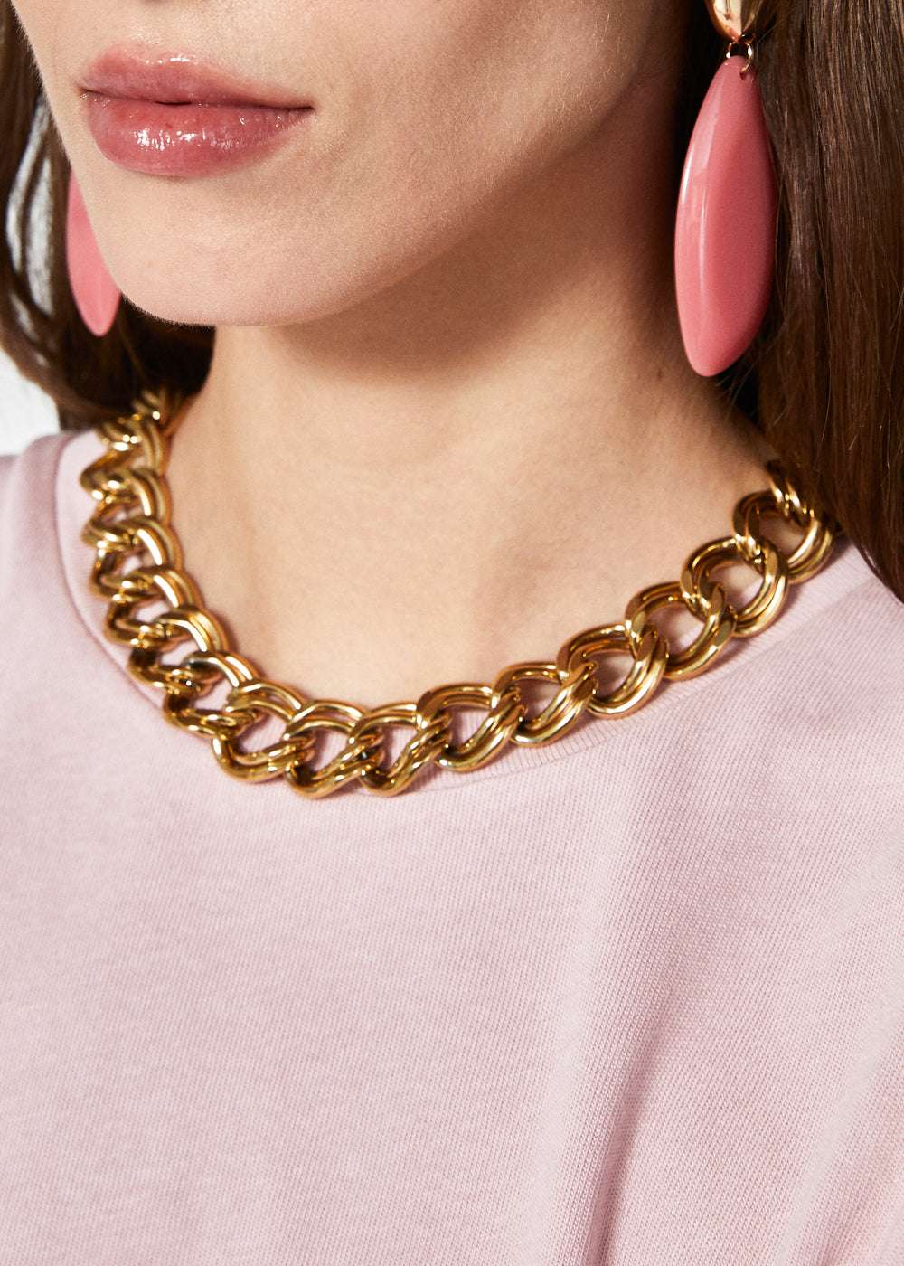 COLLANA MAGLIA ANELLI ACC.INOS. ORO NALÌ