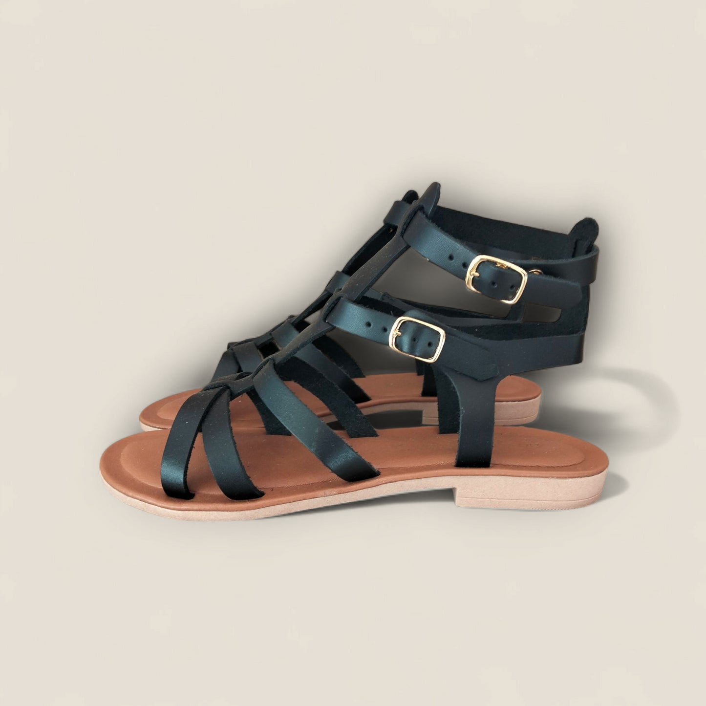 SANDALO FLAT DOPPIA FIBBIA DONNA TOSCANA