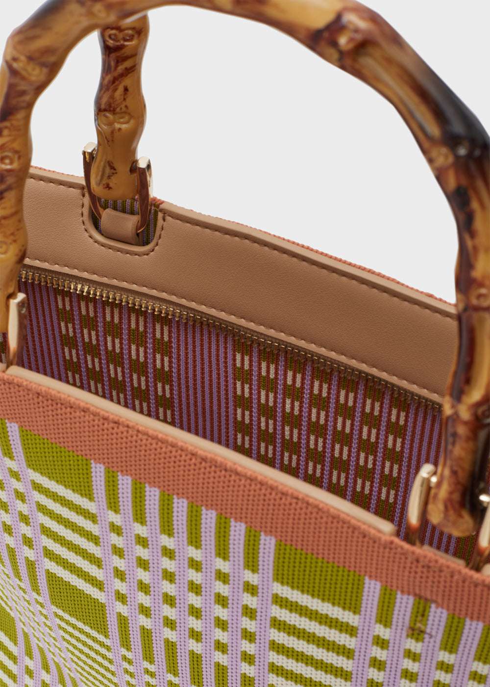 BORSA NICLA TOTE VIOLA E VERDE NALÌ