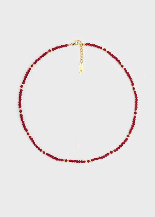 COLLANA MARY PERLINE ROSSO/ORO NALÍ