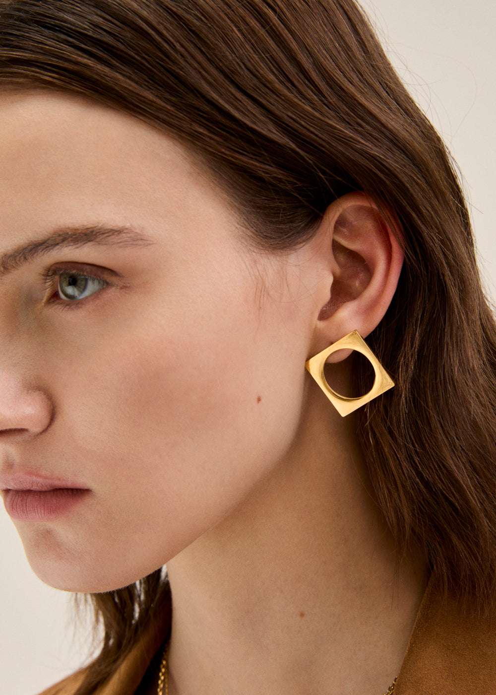 ORECCHINI QUADRATO/CERCHIO ACC.INOS. ORO NALÍ