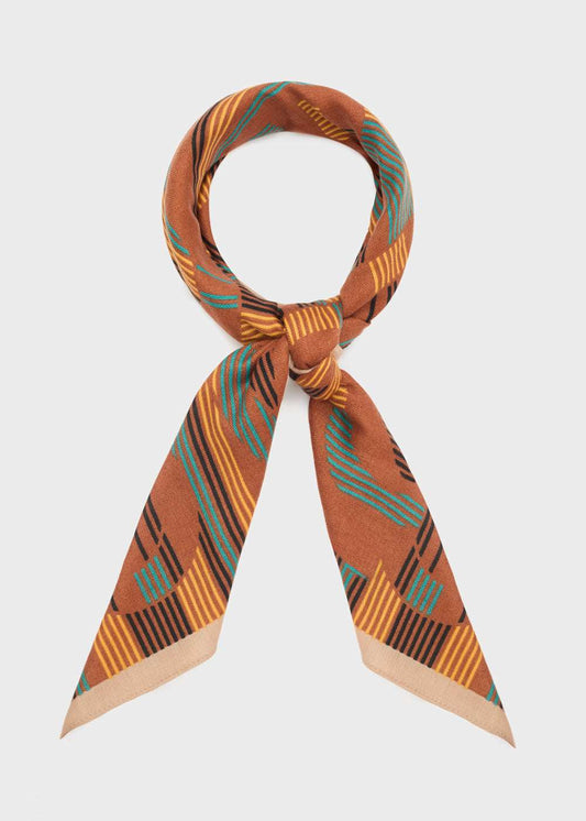 FOULARD LETTERS AMPIO MARRONE NALÍ