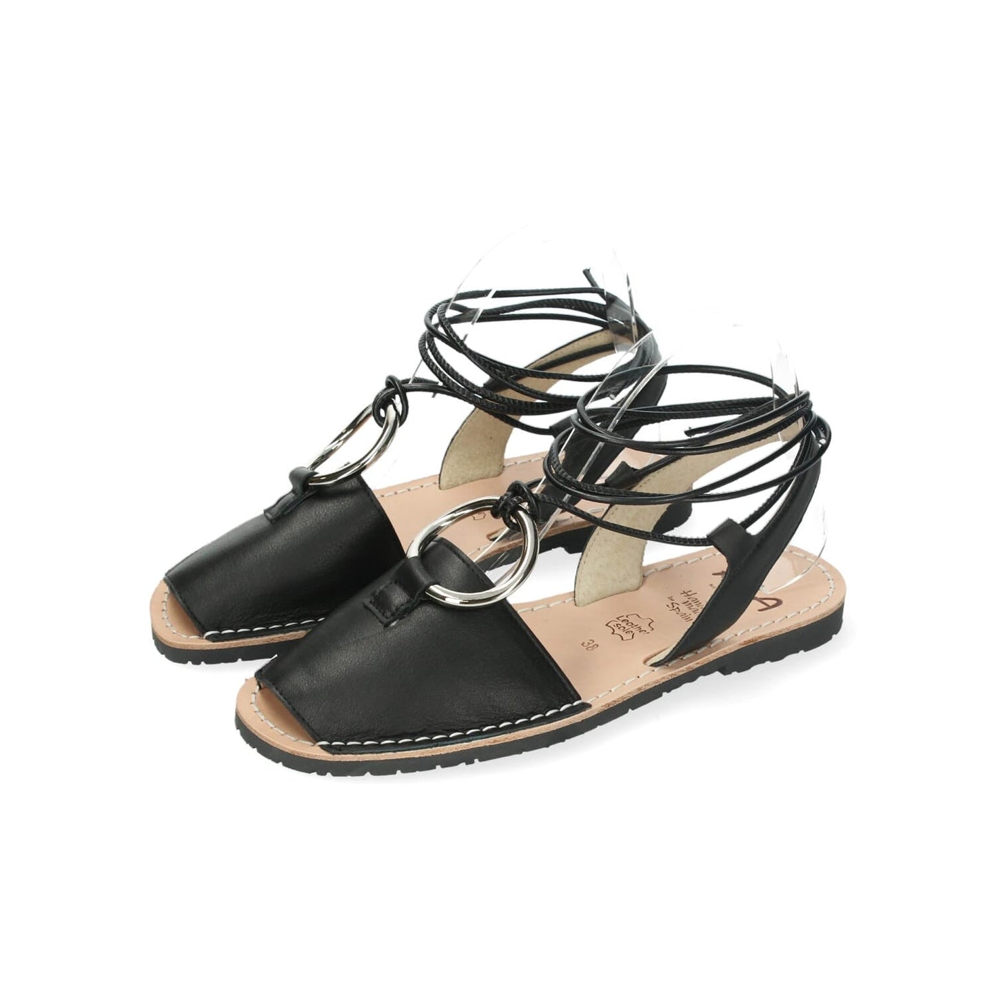 SANDALI MINORCHINI TARRACO NERI RIA