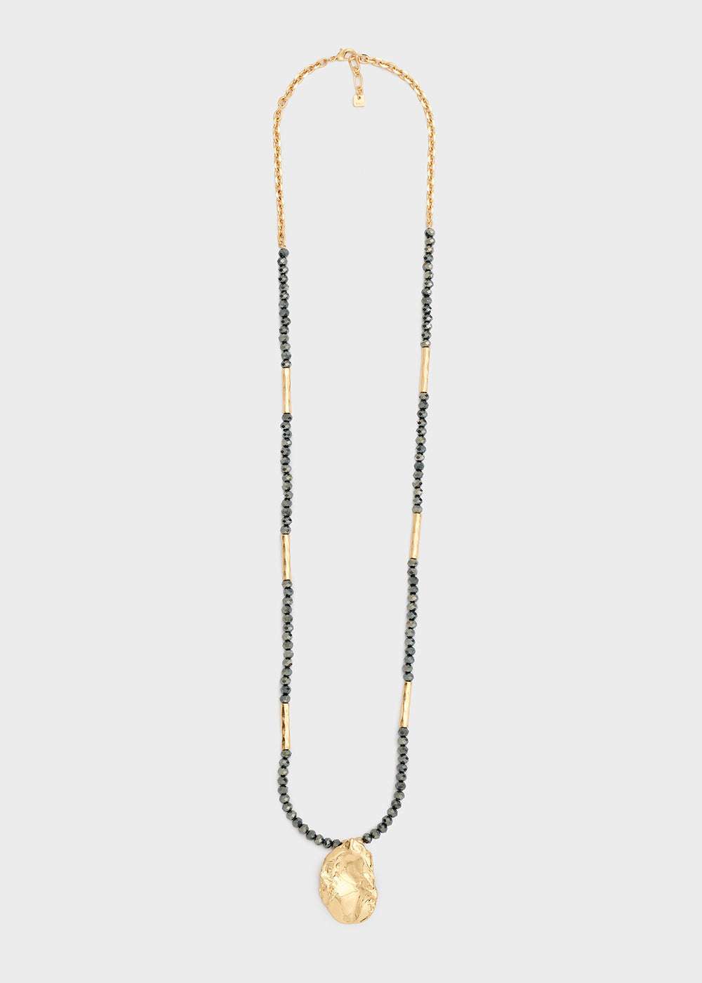 COLLANA ALMA LUNGA PERLINE GRIGIO SCURO NALÍ