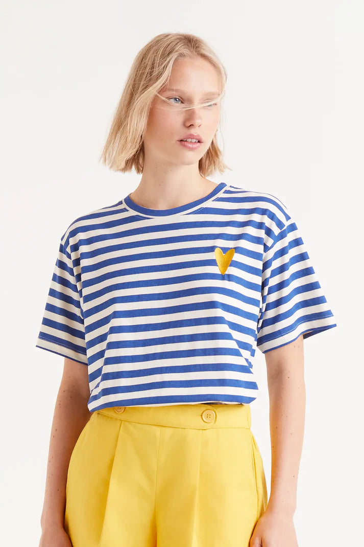 T-SHIRT RIGHE BLU COMPANIA FANTASTICA