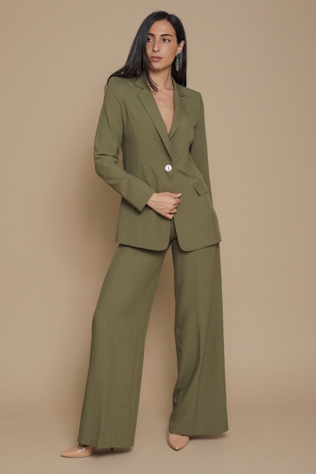 BLAZER VERDE LINO E VISCOSA PAQUITO