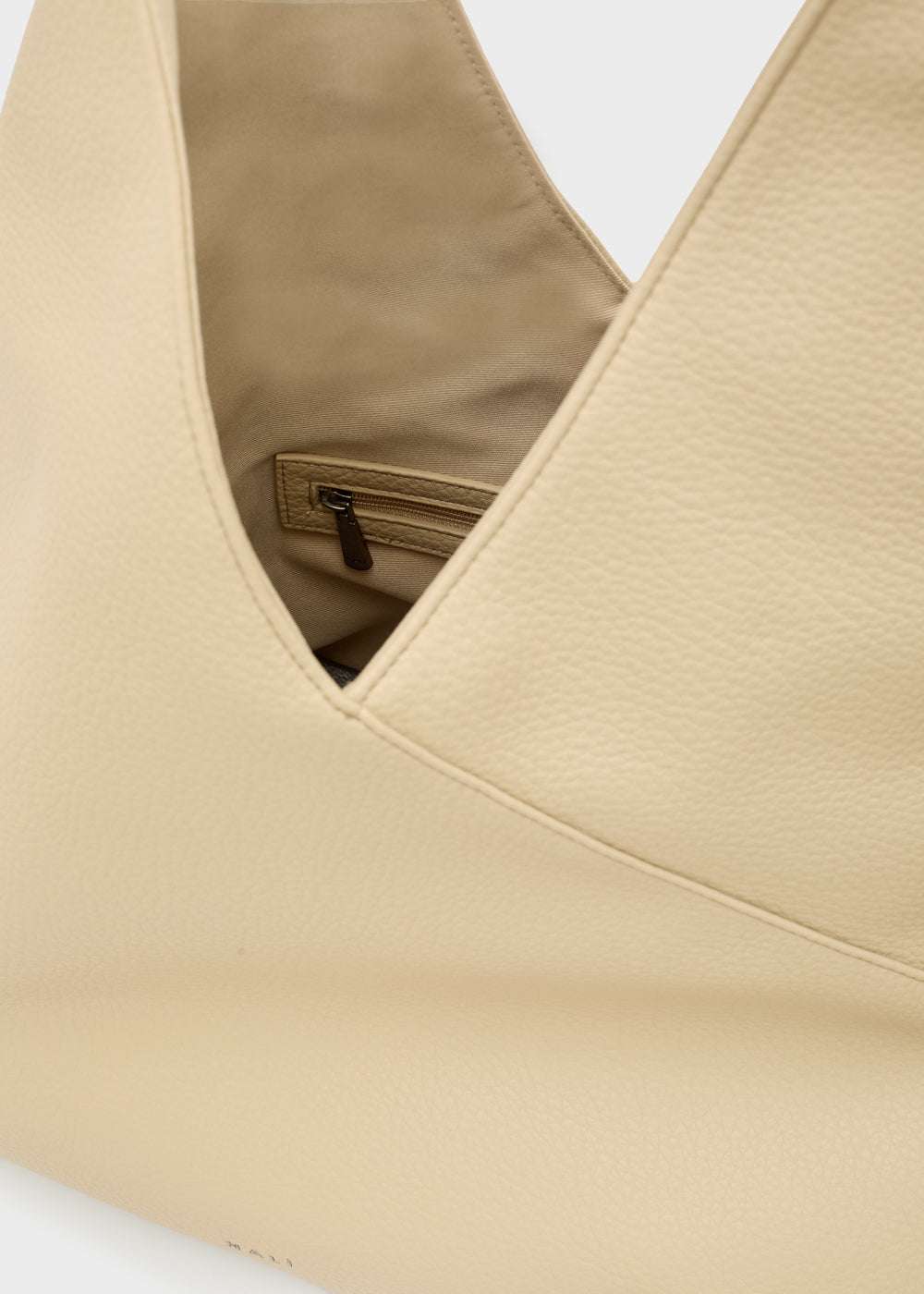 BORSA TISHA A SPALLA MANICO METALLO BEIGE NALÌ
