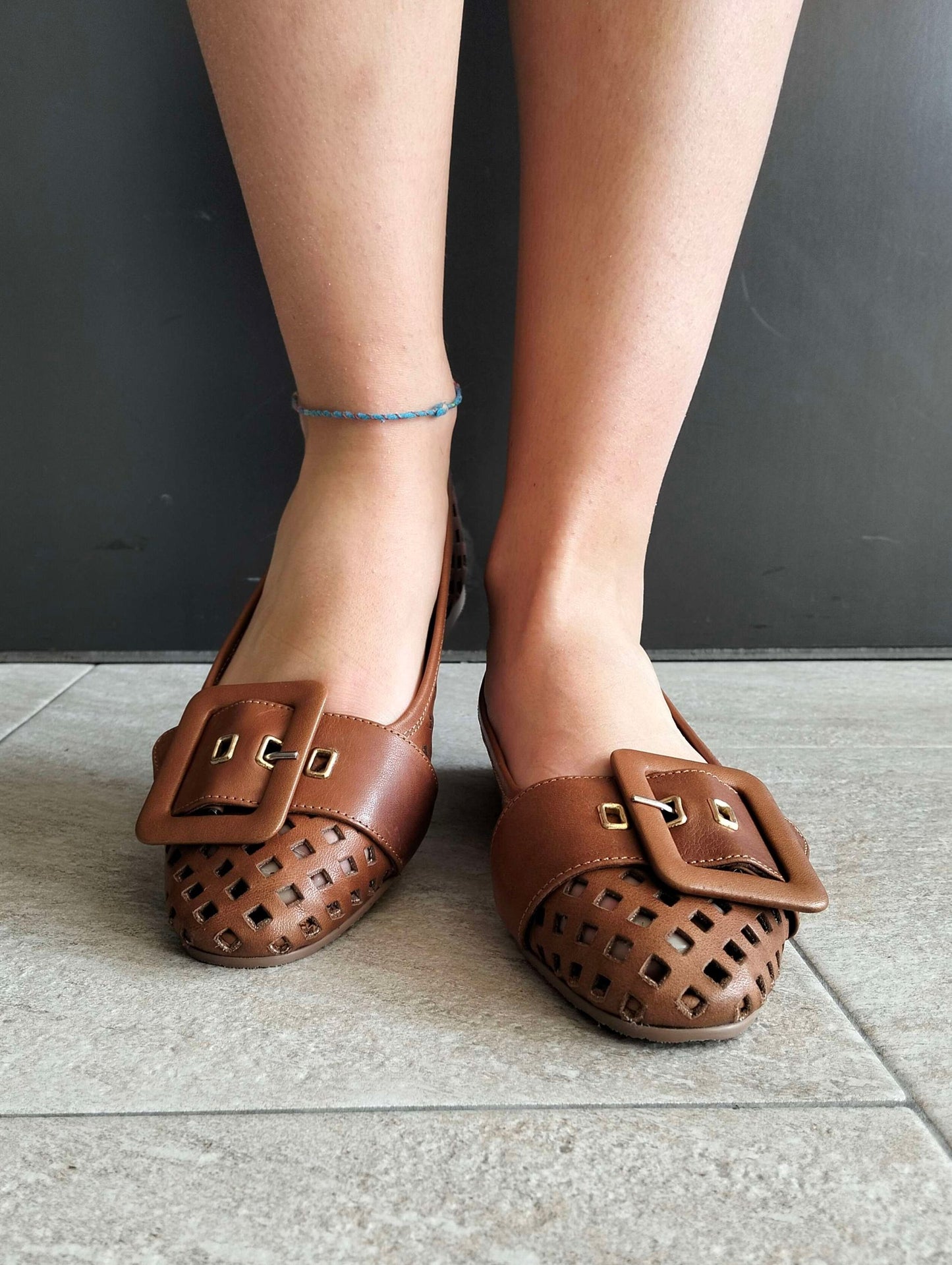 BALLERINA TRAFORATA CON FIBBIA SHADDY