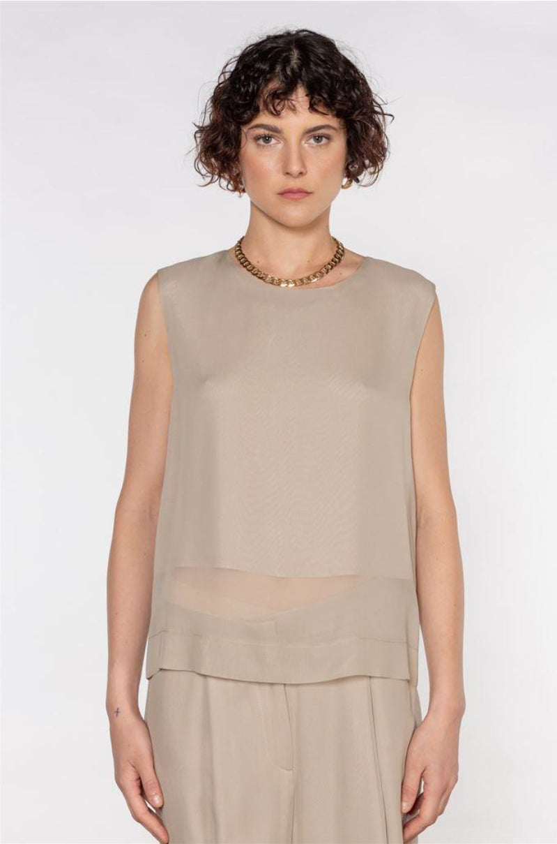 TOP ORGANZA GIROCOLLO KAOS