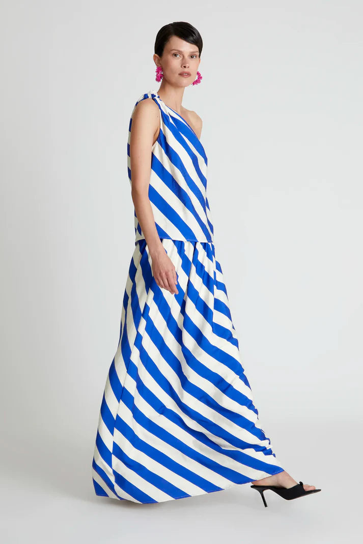 TOP ASIMMETRICO RIGA BLU COMPANIA FANTASTICA