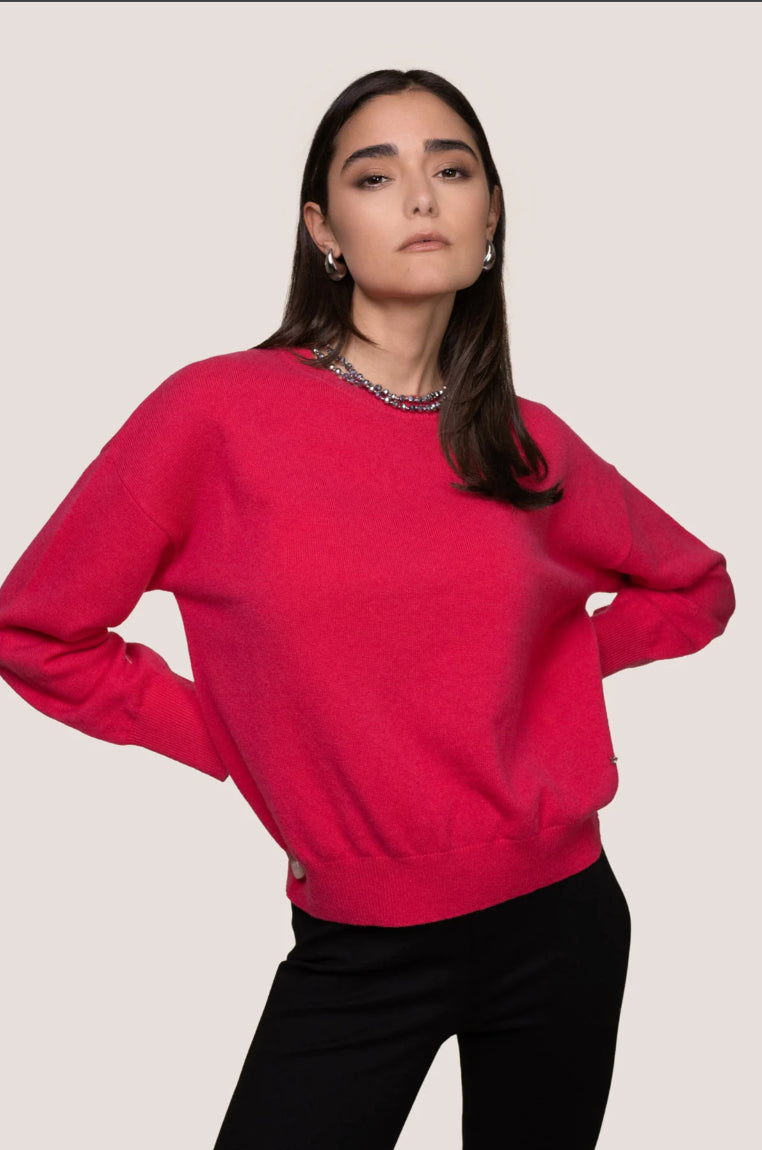 GIROCOLLO OVER IN CASHMERE WHITE WISE WW19158