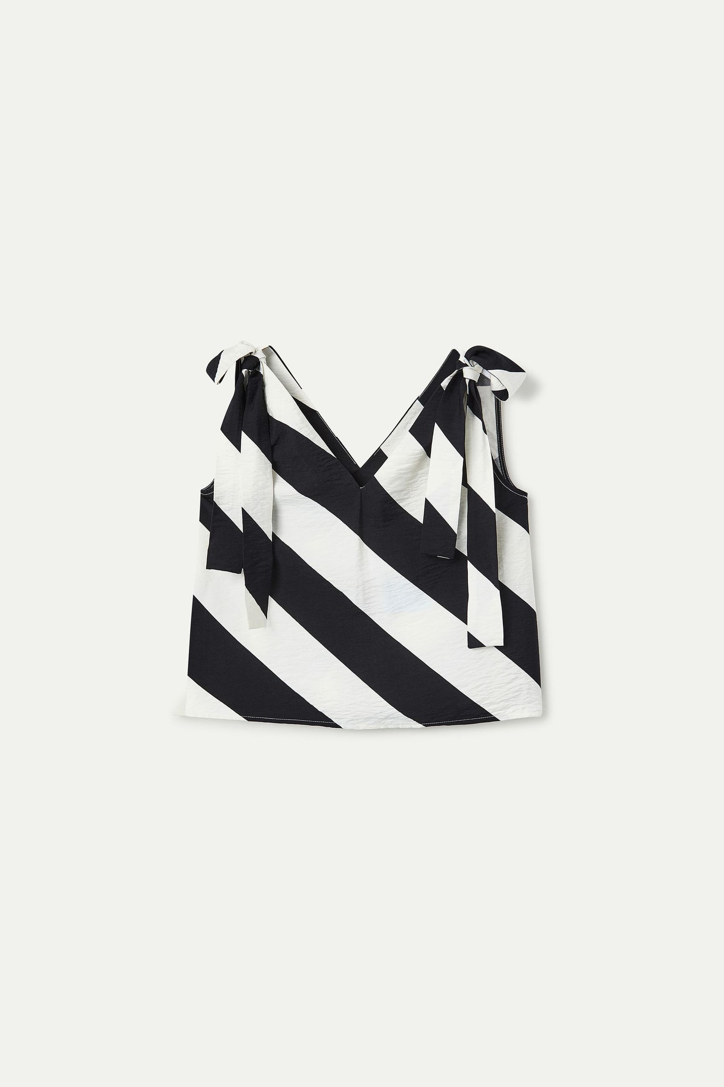 TOP STAMPA RIGA DIAGONALE BLACK & WHITE COMPANIA FANTASTICA