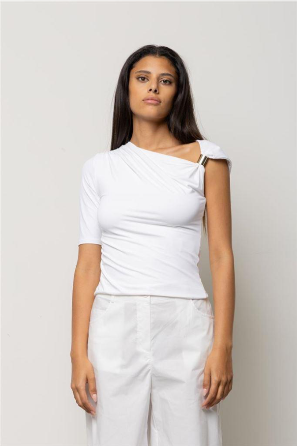 Top Asimmetrico Kaos Jeans