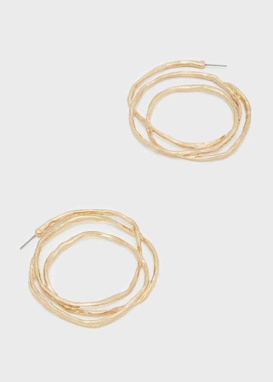 ORECCHINI OVER SPIRALE ORO ANTICATO NALÌ