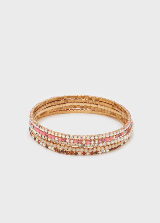 SET BRACCIALI LILY ELASTIC ROSA/BIANCO NALÌ