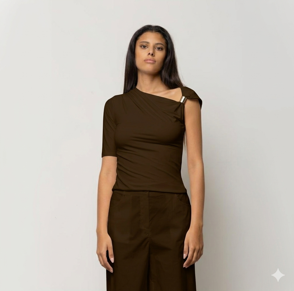 Top Asimmetrico Kaos Jeans