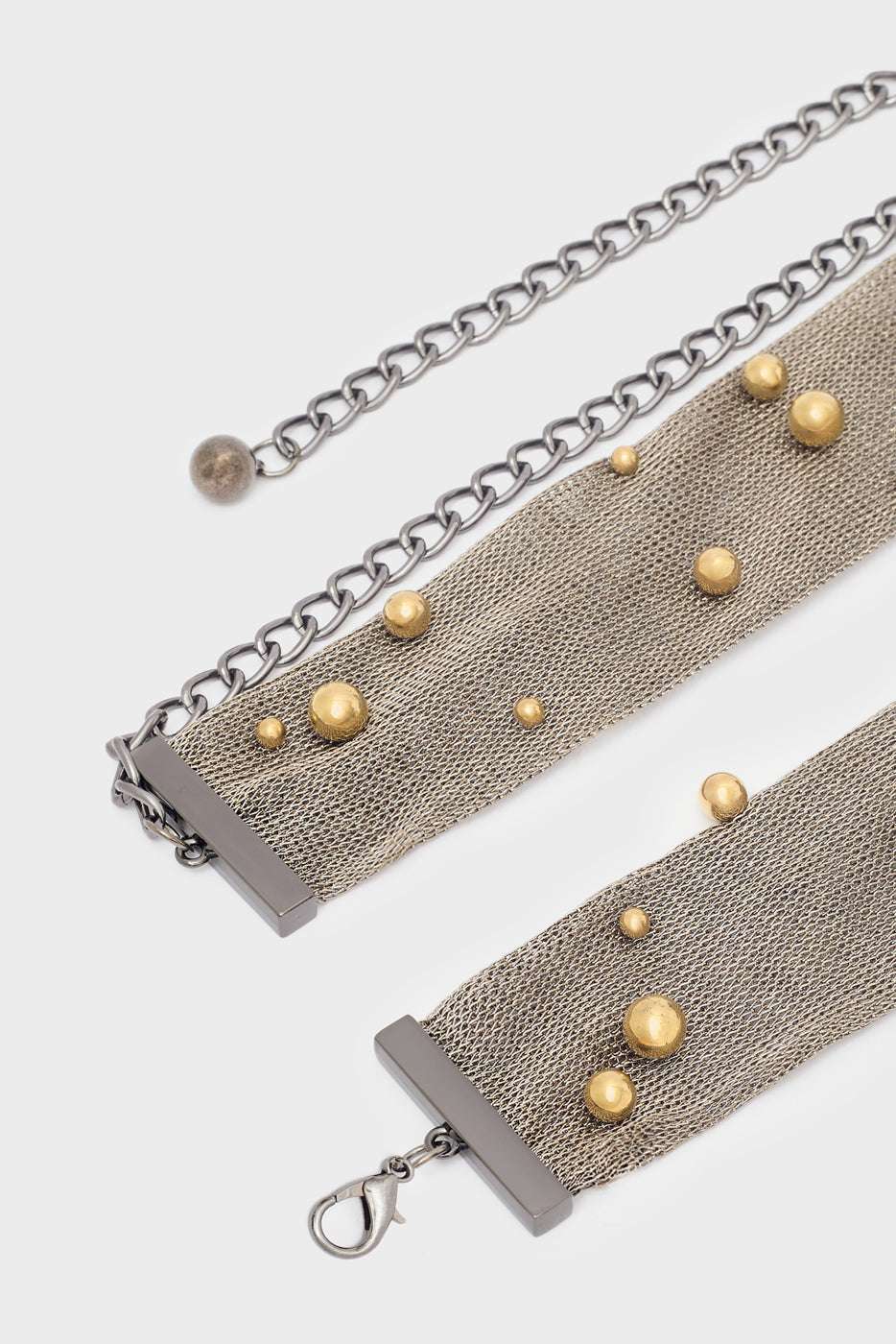 CINTURA DAISY TESSUTO LUREX+BORCHIE ORO NALÌ