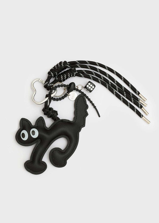 PORTACHIAVI GATTO+CORDA NERO NALÌ