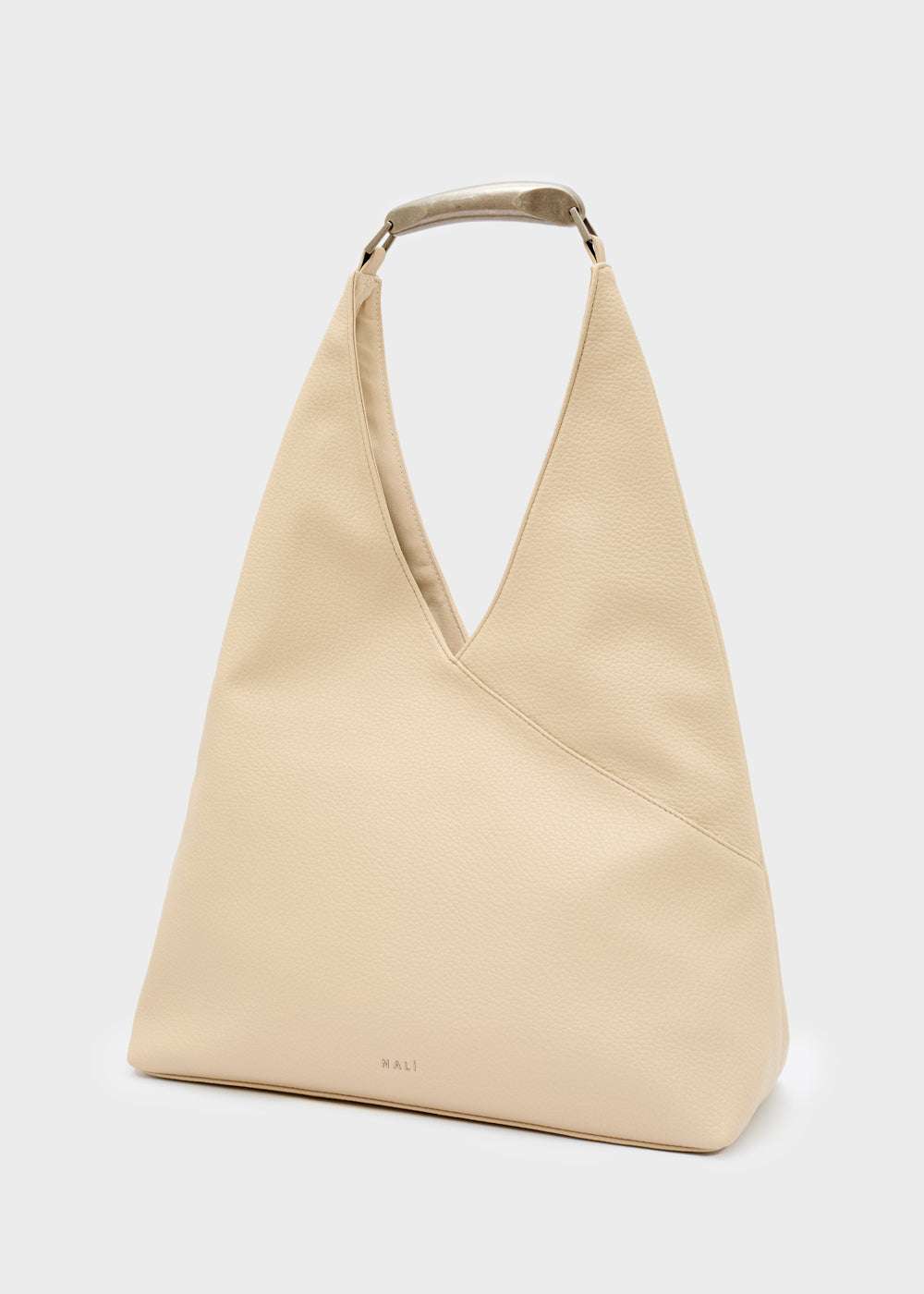 BORSA TISHA A SPALLA MANICO METALLO BEIGE NALÌ