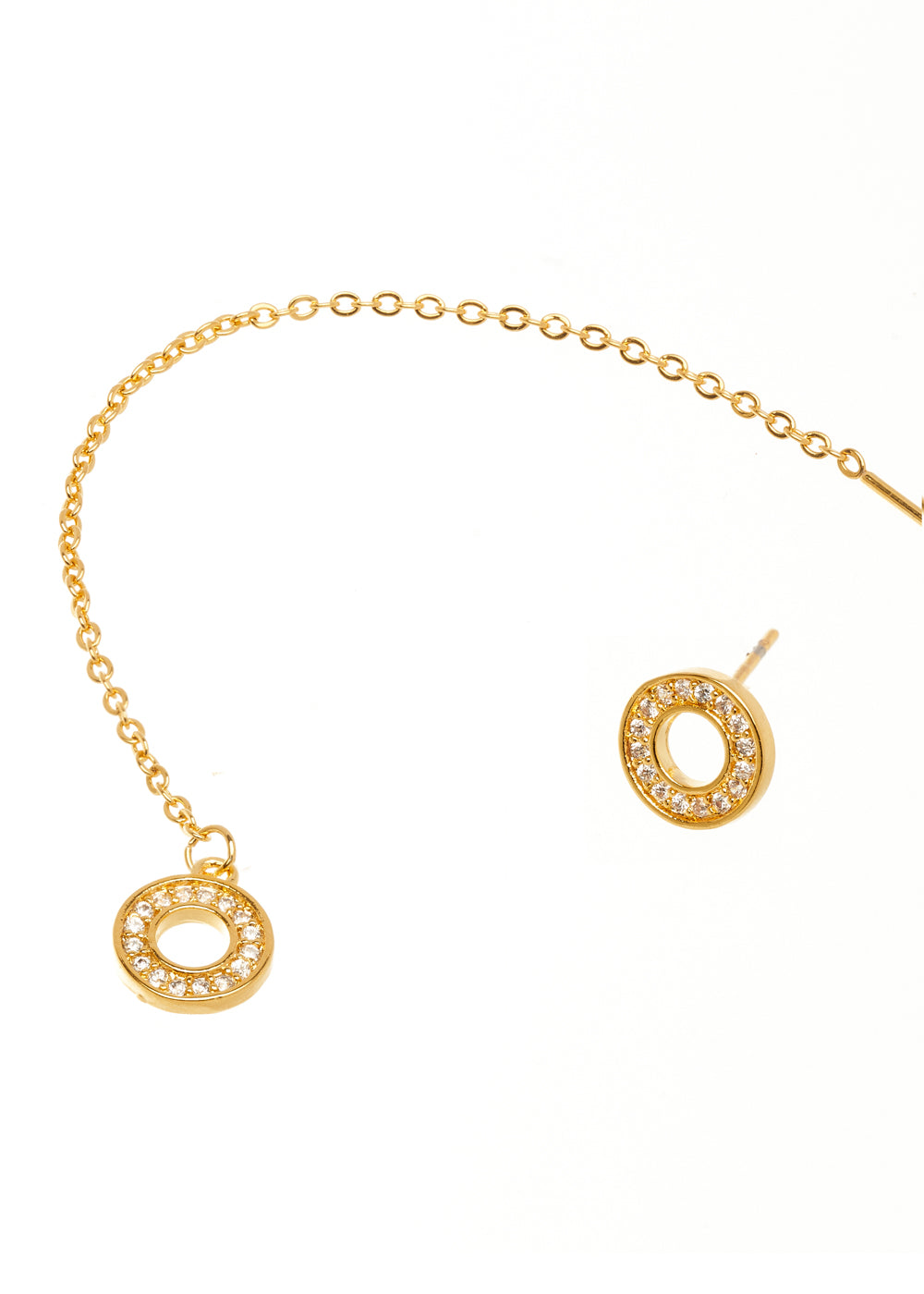 ORECCHINI LETTERA O IN ZIRCONI NALÌ