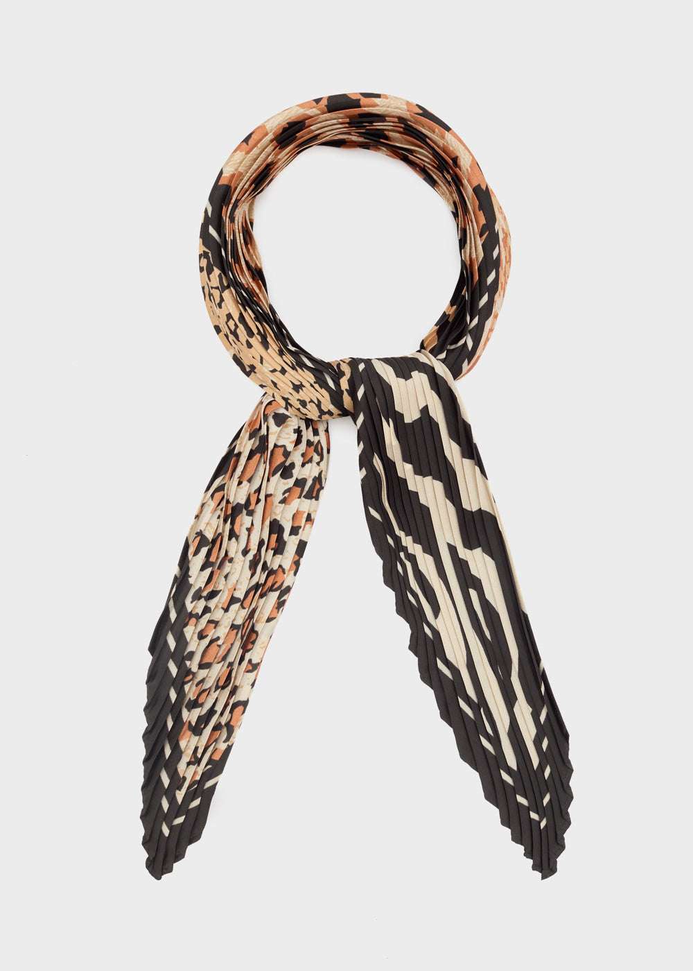 FOULARD ANIMALIER MIX PLISSE NERO NALÍ
