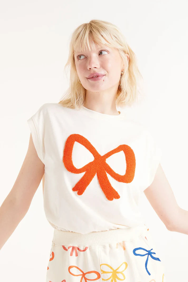 T-SHIRT STAMPA FIOCCO ROSSO COMPANIA FANTASTICA