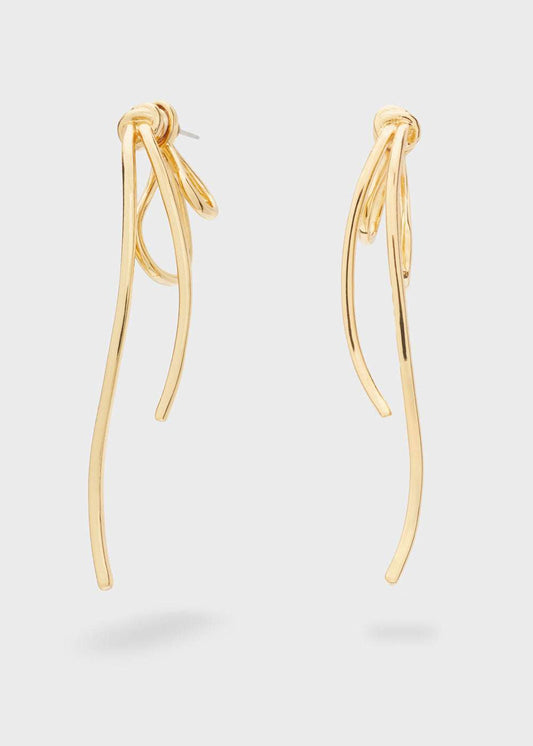 ORECCHINI LUNGHI HALF FIOCCO ORO NALÌ