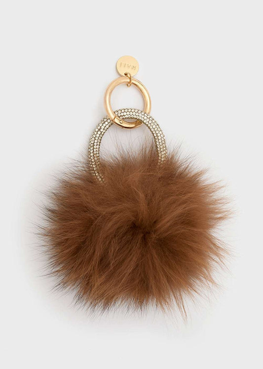 PORTACHIAVI/CHARM POMPON BEIGE NALÌ