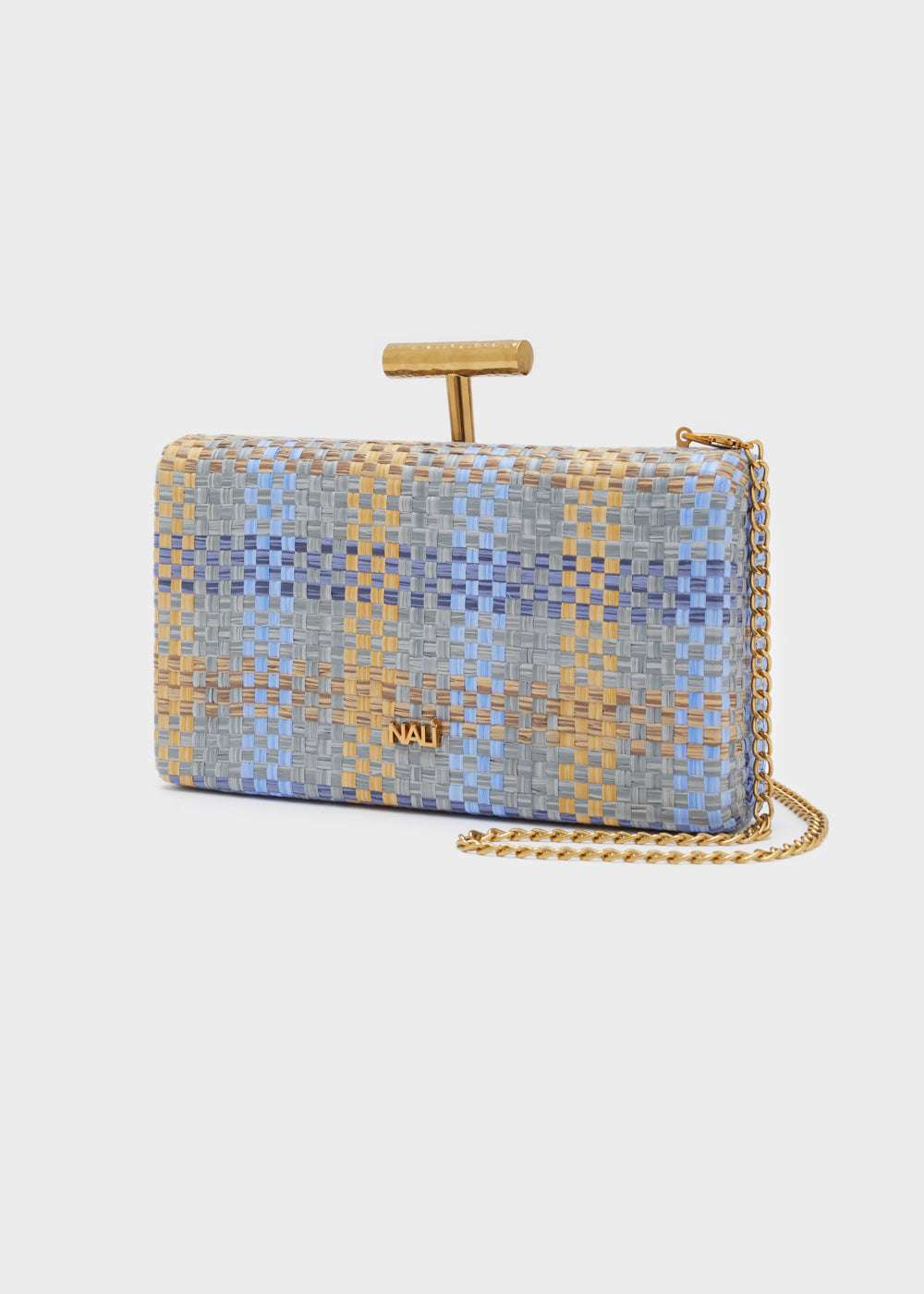 CLUTCH PERLA  BLU E GRIGIO NALÌ