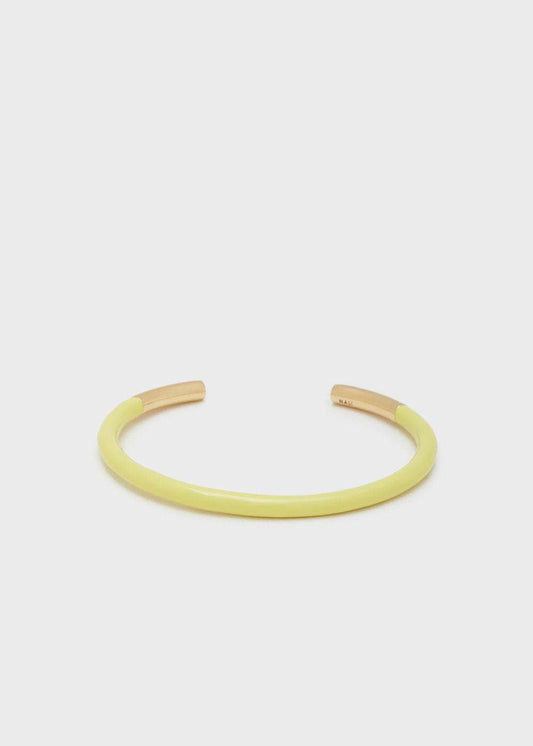 BRACCIALE ECHO ACC.INOS. SMALTATO GIALLO  NALÌ