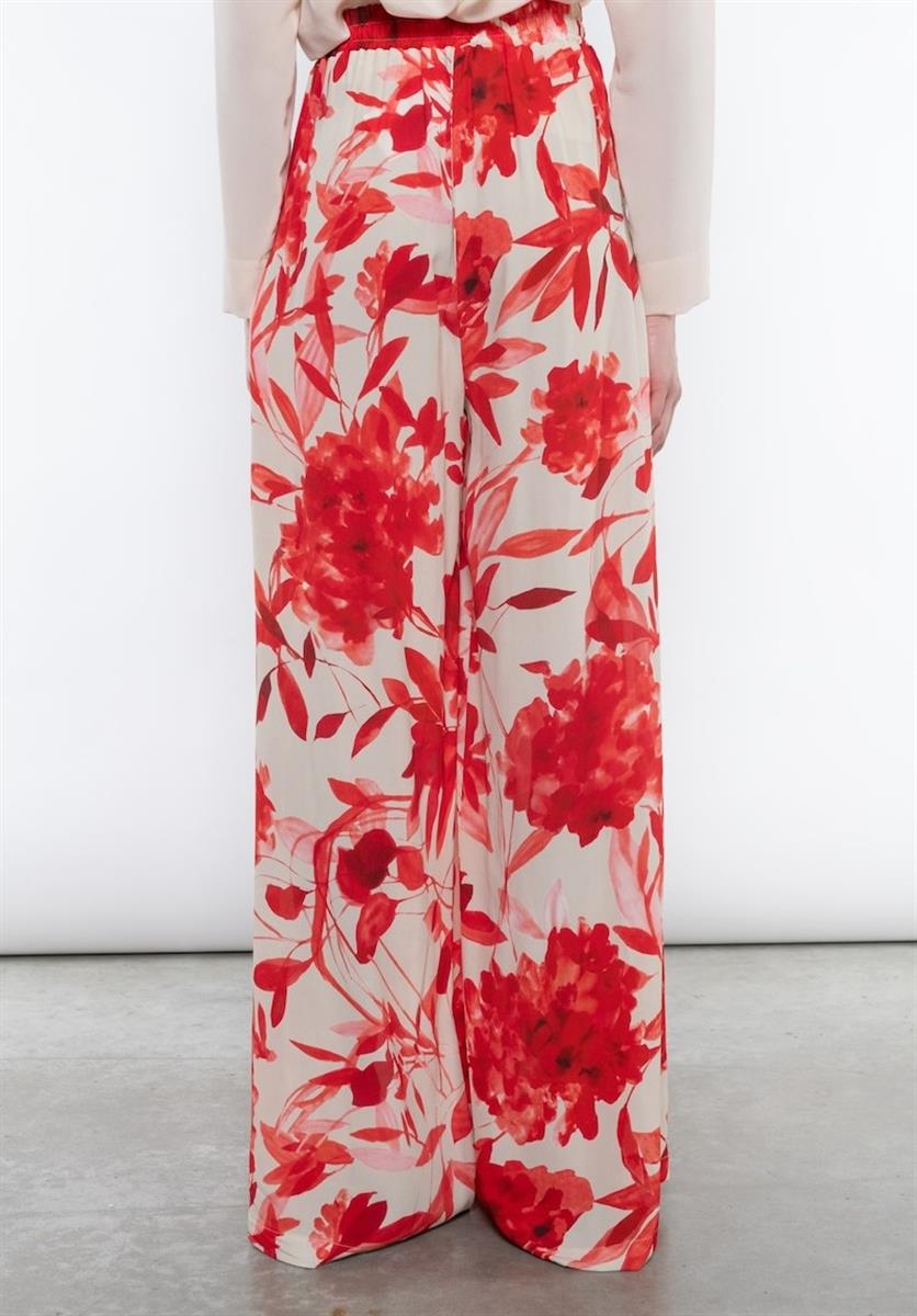 PANTALONE PALAZZO FANTASIA FLOREALE KAOS