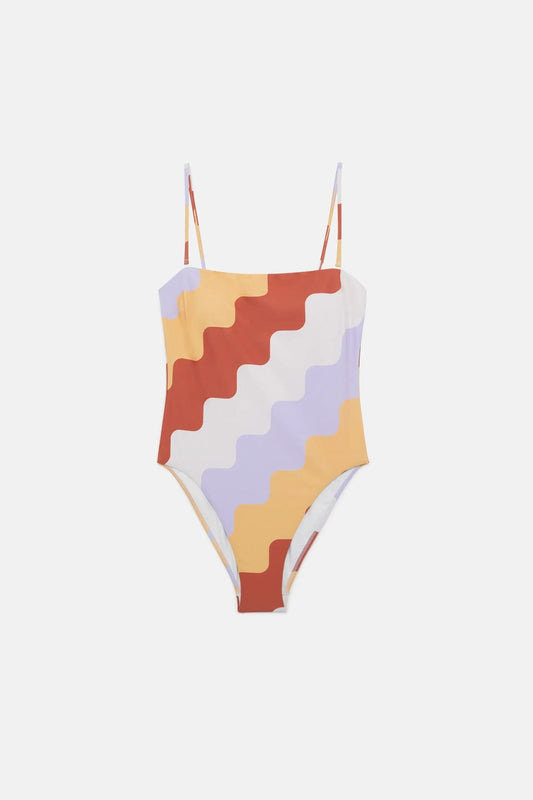 COSTUME DA BAGNO STAMPA ZIG ZAG MULTICOLOR COMPANIA FANTASTICA