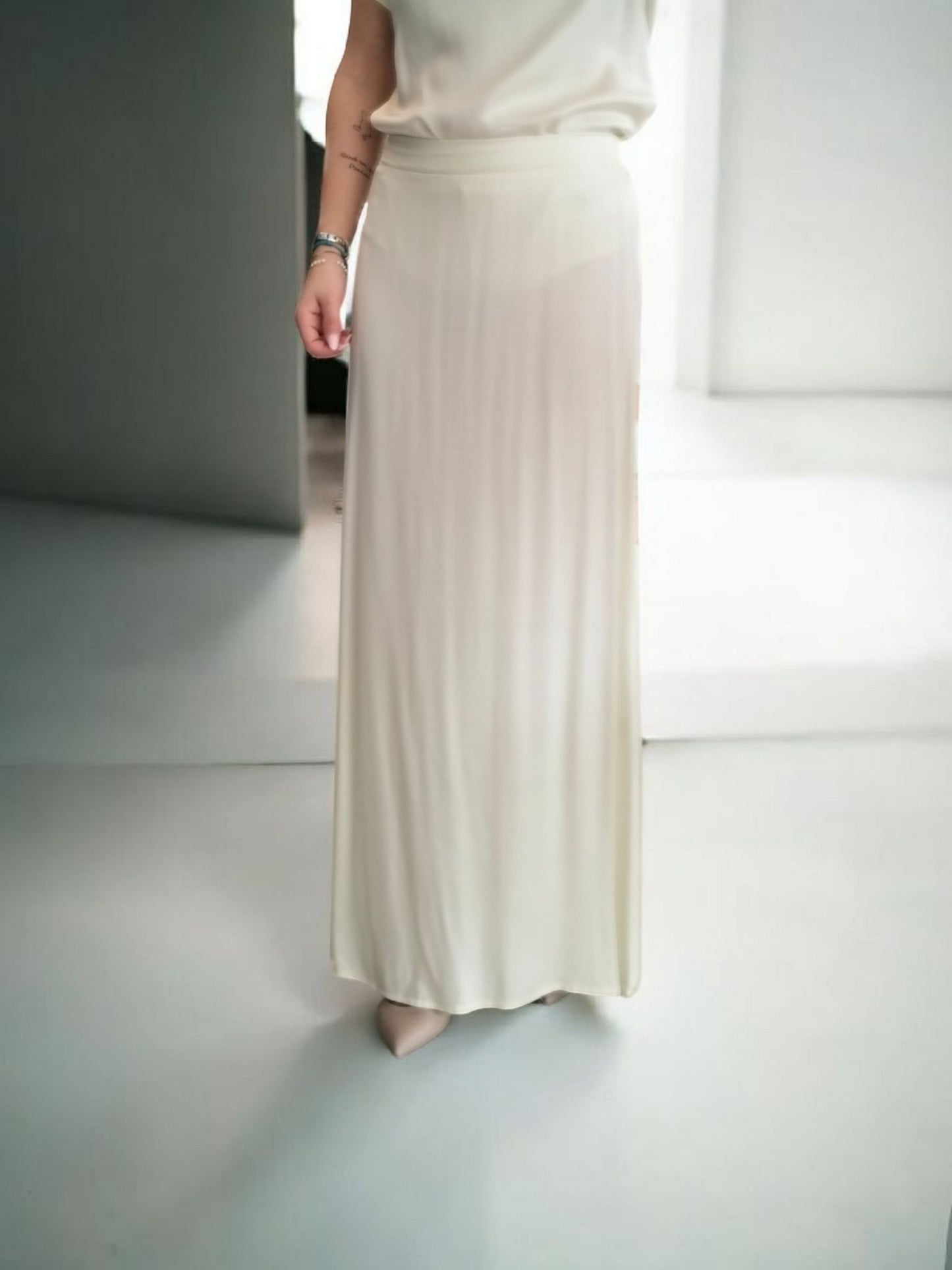 GONNA RASO DI VISCOSA WÙSIDE