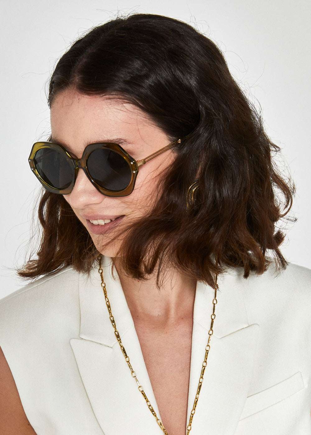 OCCHIALI MARS ESAGONALI VERDI NALÌ