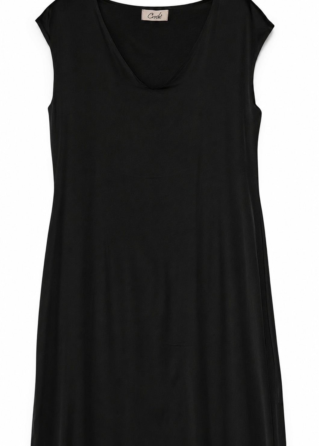 ABITO SCOLLO V RASO STRECH NERO – Crochè