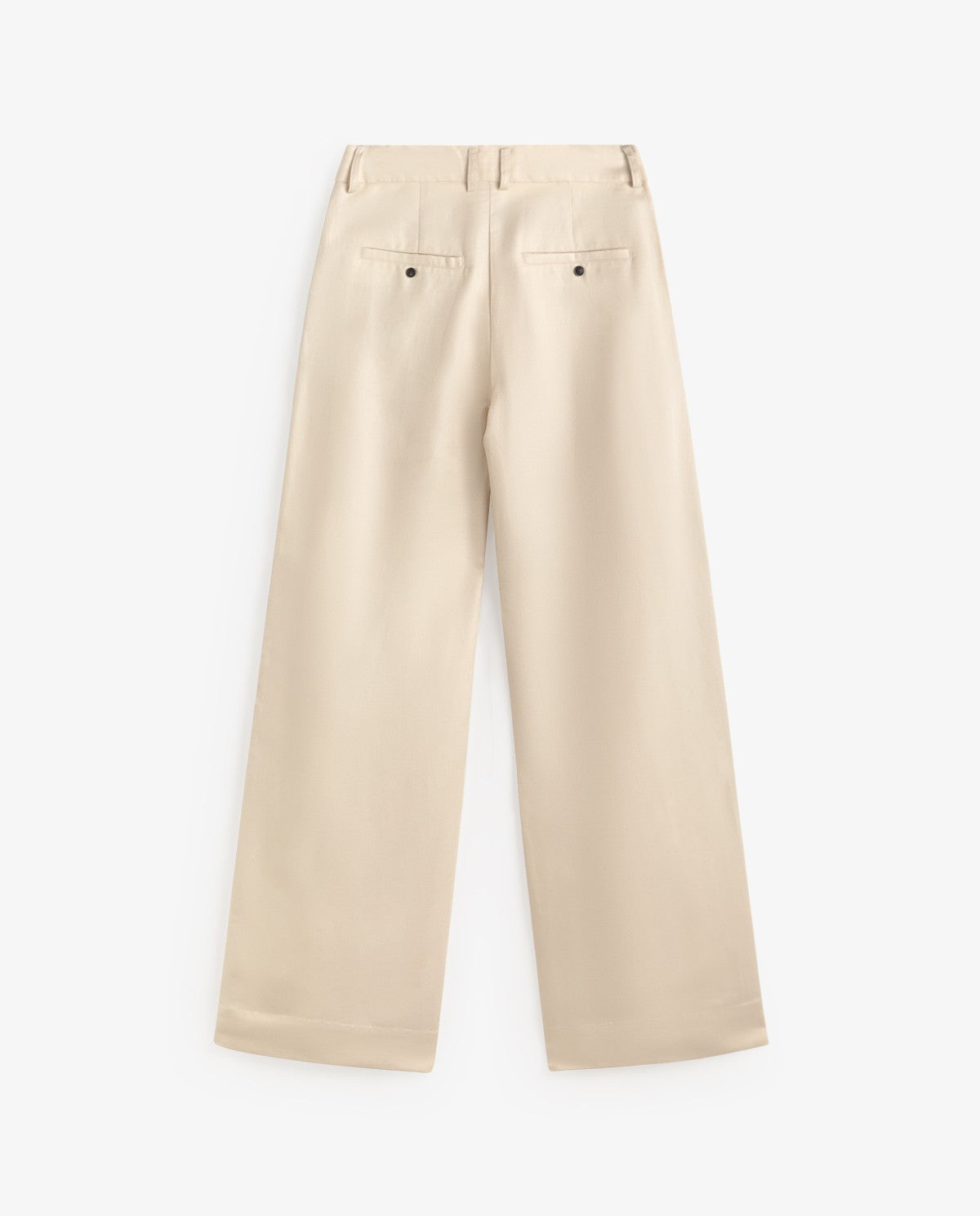 PANTALONE PALAZZO MISTO LINO ECRU YERSE