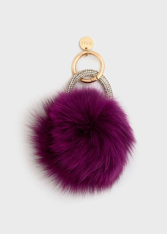 PORTACHIAVI/CHARM POMPON VIOLA NALÌ