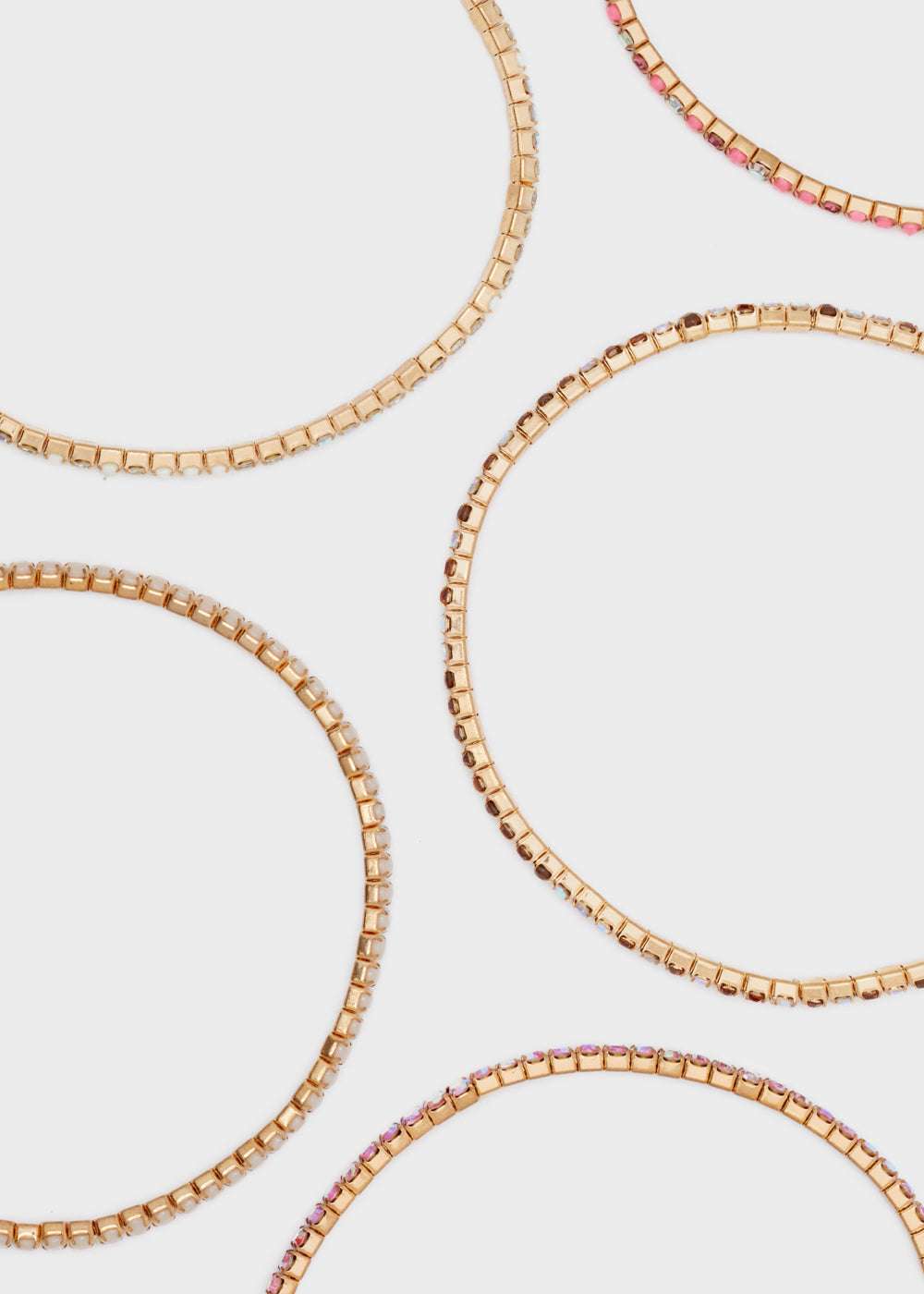 SET BRACCIALI LILY ELASTIC ROSA/BIANCO NALÌ