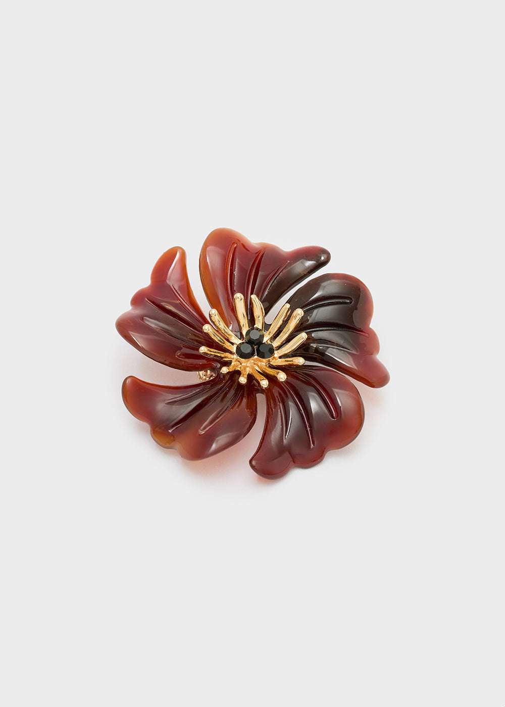 SPILLA FLOWER CON PIETRE RESINA CAFFE’ NALÍ