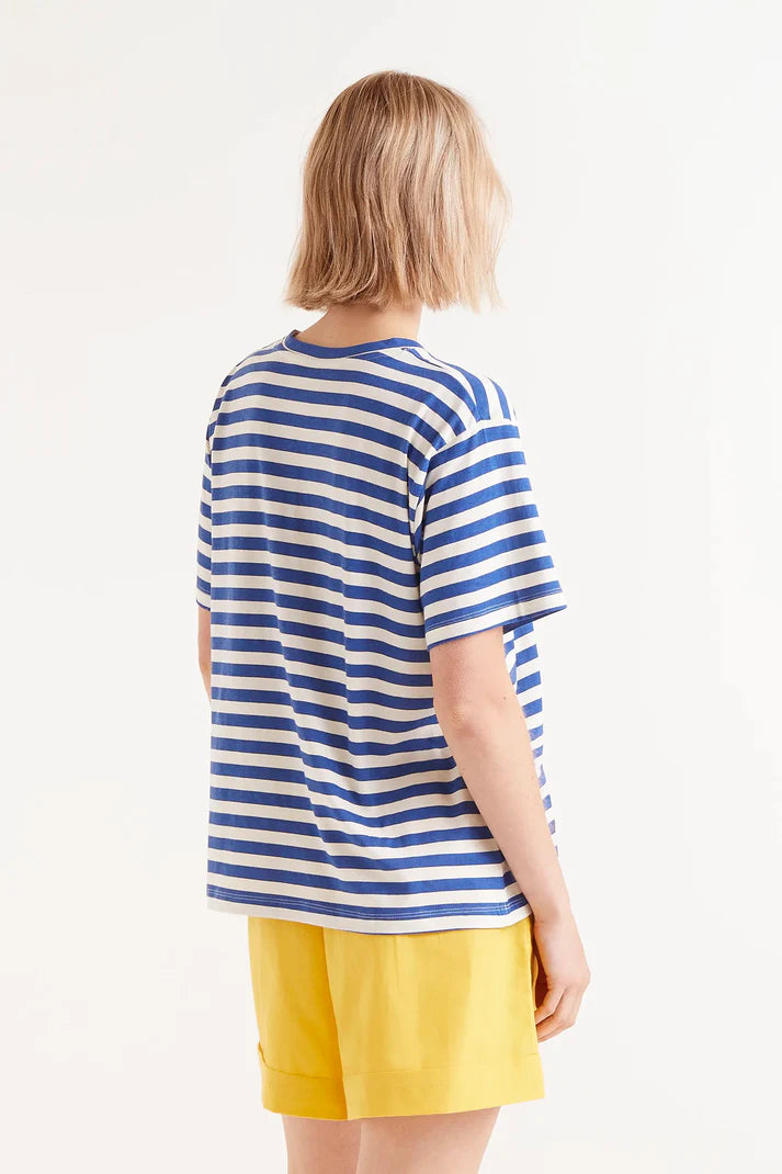 T-SHIRT RIGHE BLU COMPANIA FANTASTICA