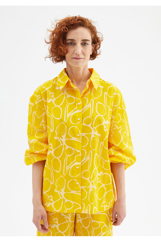 CAMICIA FANTASIA FRUTTA GIALLA COMPANIA FANTASTICA
