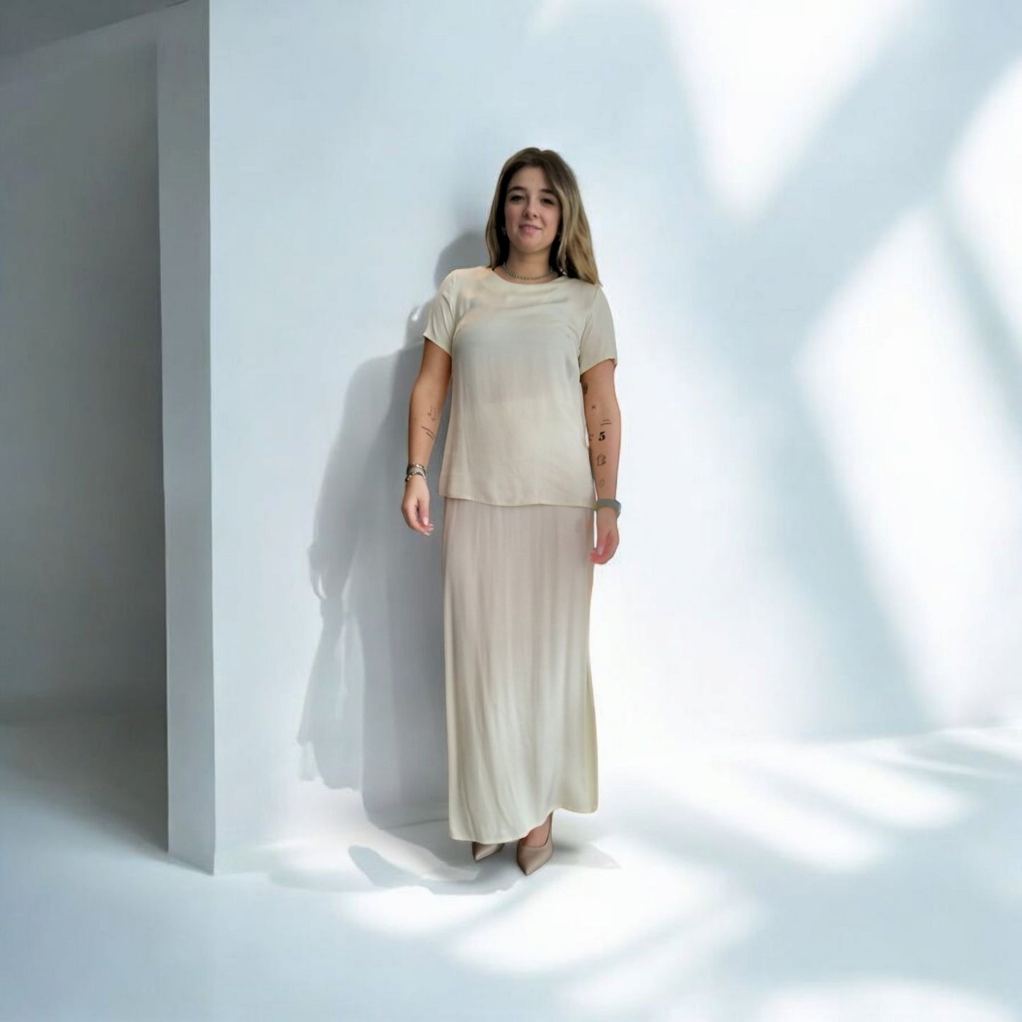 GONNA RASO DI VISCOSA WÙSIDE